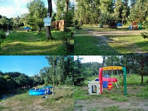 Vodácké tábořiště pod hradem Rabí [Zvětšit - nové okno]